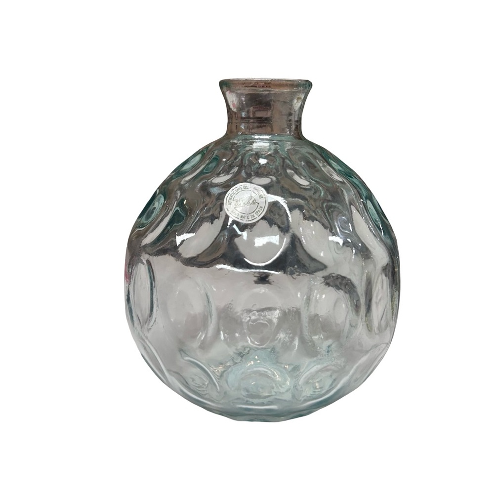 Vidrios San Miguel Spain Recycled Glass Bulbose Vase Modern Chic Minimalist